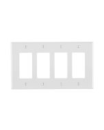 LEV80612-W LEV 4GANG WHITE DECORA PLATE