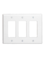 LEV80611-W LEV 3GANG WHITE DECORA PLATE
