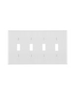 LEV80512-W MIDWAY 4-GANG WHITE SW/PLATE