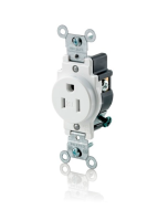 LEVT5015-W 15A-125V TR SINGLE RCPT