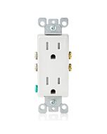 LEVT5325-W 15A-125V TR DECORA RCPT