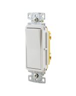 HUBRSD115W RESI ROCKER SW, SP, 15A 120/277V, WH