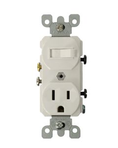 LEV5225-WS SWITCH/RECEP COMBO WHITE