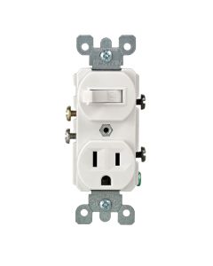 LEV5225-WS SWITCH/RECEP COMBO WHITE