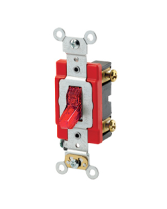LEV1221-PLR RD SW TGL LITED SP 20A120/120VAC