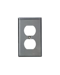 LEV84003-40 1G SS METAL WALLPLATE SATIN 302 1DUPLEX