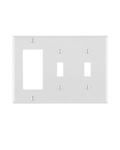 LEV80421-W LEV DECORA/GFCI COMB PLT-3G