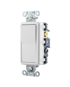 HUBRSD415W RESI ROCKER SW, 4W, 15A 120/277V, WH