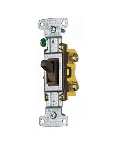 HUBRS115 RESI TOG SWITCH, SP, 15A 120V, BR