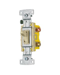HUBRS315I RESI TOG SWITCH, 3 WAY, 15A 120V, IV