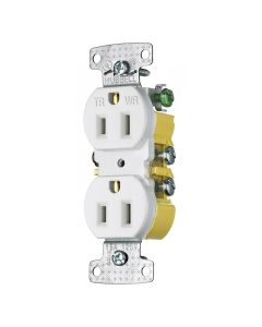 HUBRR15SWWRTR RCPT DUP WR,TR, 15A 125V, WH