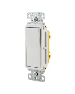 HUBRSD115W RESI ROCKER SW, SP, 15A 120/277V, WH